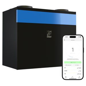 V8-ERV Centrala de ventilatie cu recuperare de caldura si umiditate Airobot V8 ERV, tip R, culoare negru