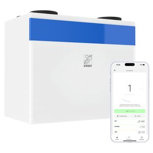 V8-HRV Centrala de ventilatie cu recuperare de caldura Airobot V8 HRV, tip R, culoare negru